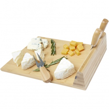 Logotrade promotional item picture of: Mancheg bamboo magnetic cheese board and tools